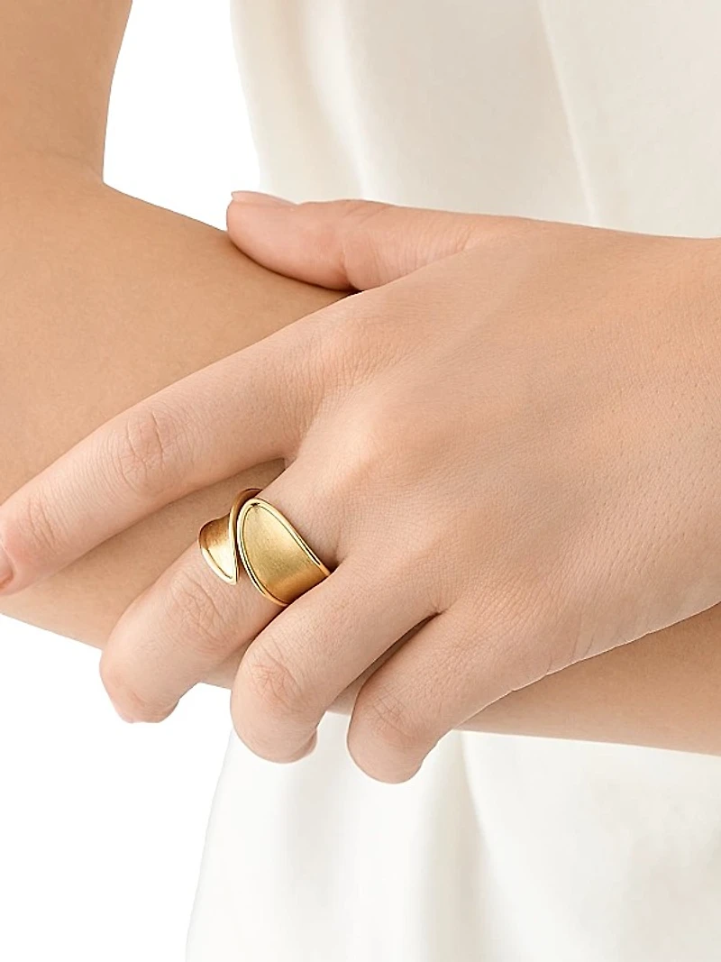 Lunaria Twist 18K Yellow Gold Wrap Ring