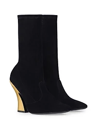 Sculpted Ankle Boots Suede