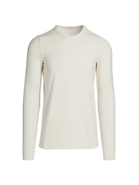 Crewneck Silk-Blend Long-Sleeve T-Shirt
