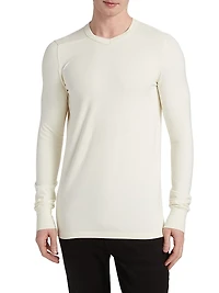 Crewneck Silk-Blend Long-Sleeve T-Shirt