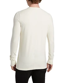 Crewneck Silk-Blend Long-Sleeve T-Shirt