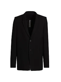 Giacca Wool Single-Breasted Blazer