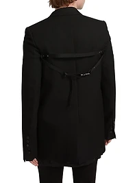 Giacca Wool Single-Breasted Blazer