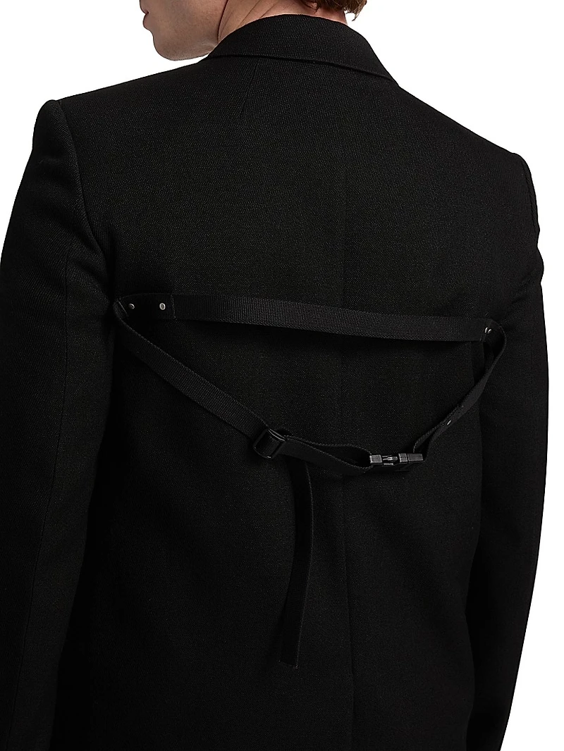 Giacca Wool Single-Breasted Blazer