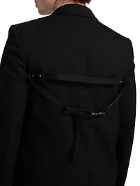 Giacca Wool Single-Breasted Blazer