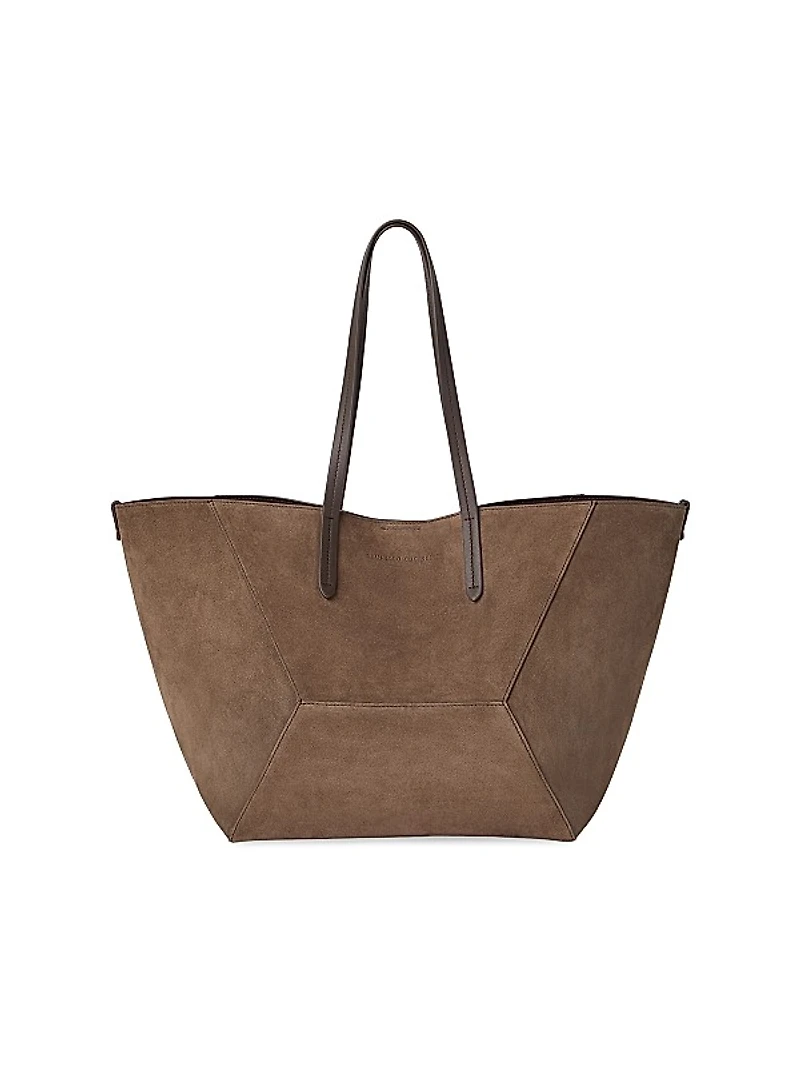 Duo Large Bag in Suede with Monili