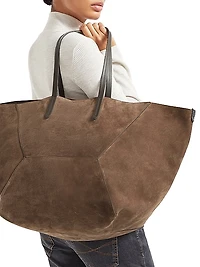 Duo Large Bag in Suede with Monili