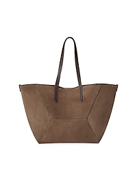 Duo Large Bag in Suede with Monili