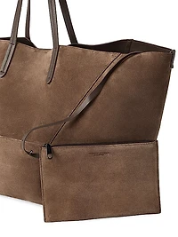 Duo Large Bag in Suede with Monili