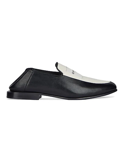 Label Loafers Leather and Canvas