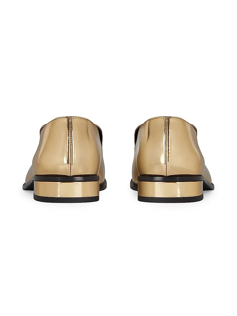 Tux Loafers Mirror Effect Leather