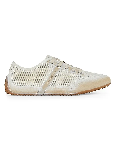 Slim Sneakers Painted Mesh and Suede