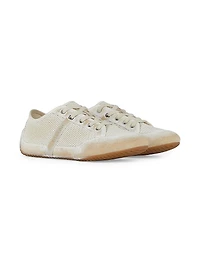 Slim Sneakers Painted Mesh and Suede