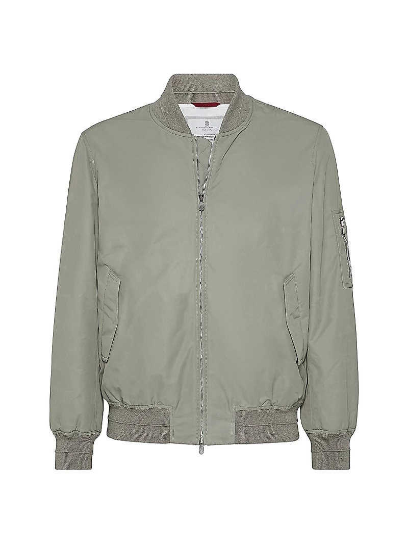 Techno Satin Bomber Jacket with Thermore Padding