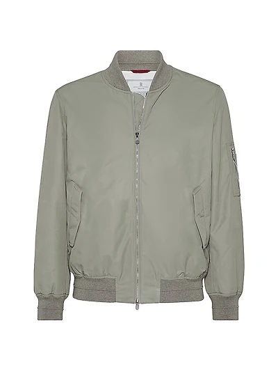 Techno Satin Bomber Jacket with Thermore Padding