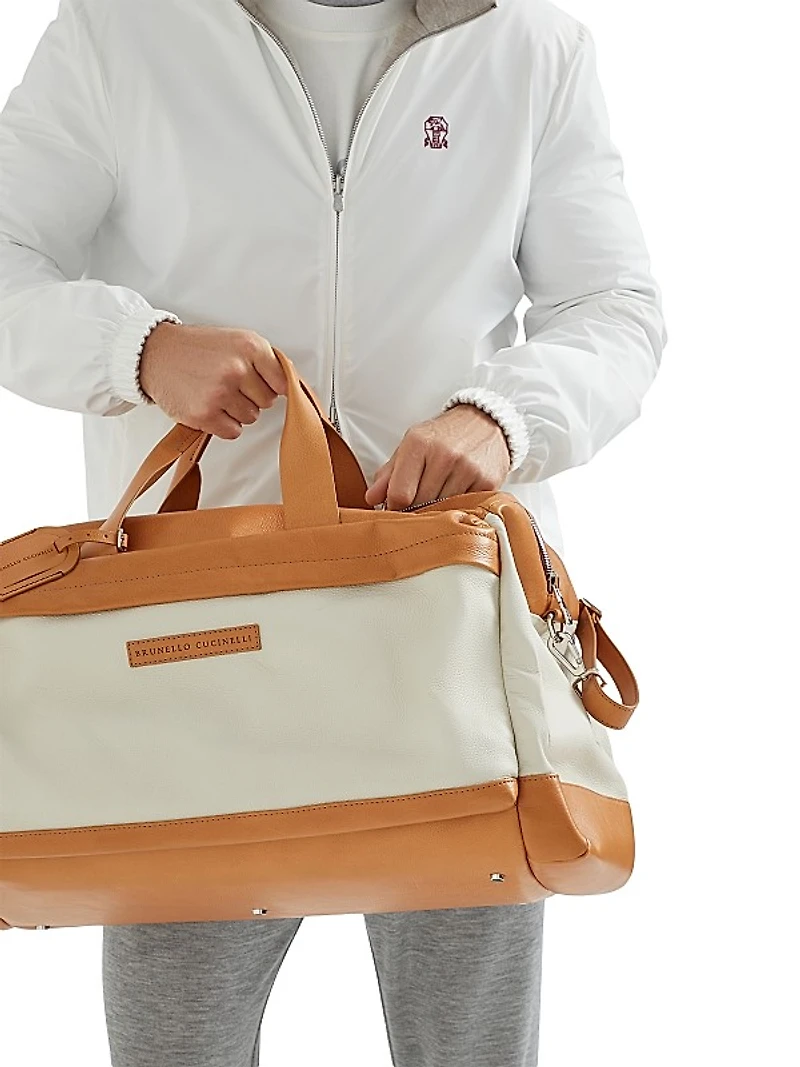 Grained Calfskin and Cowhide Active Bag