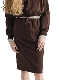 Reversible Cotton Jersey and Re-Nylon Skirt