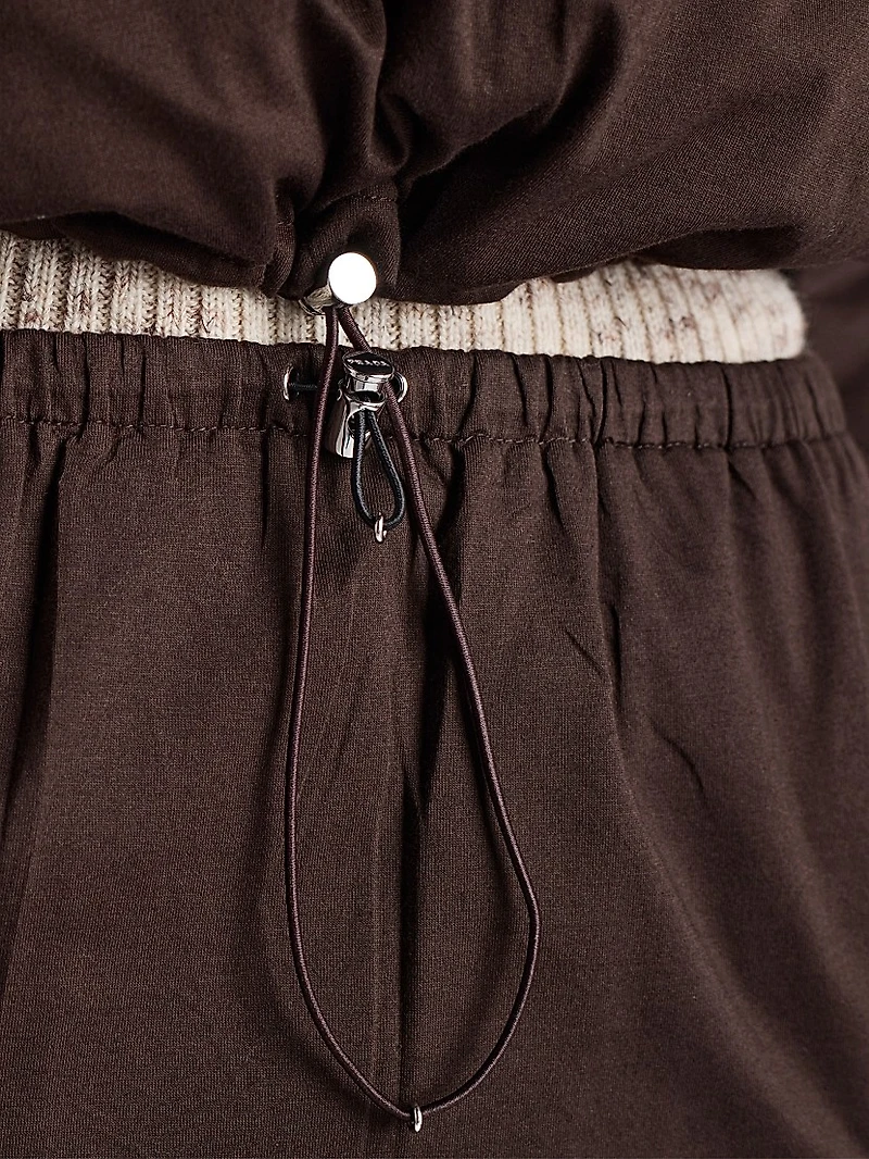 Reversible Cotton Jersey and Re-Nylon Skirt