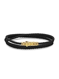 Chevron Triple Wrap Bracelet Leather