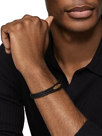 Chevron Triple Wrap Bracelet Leather