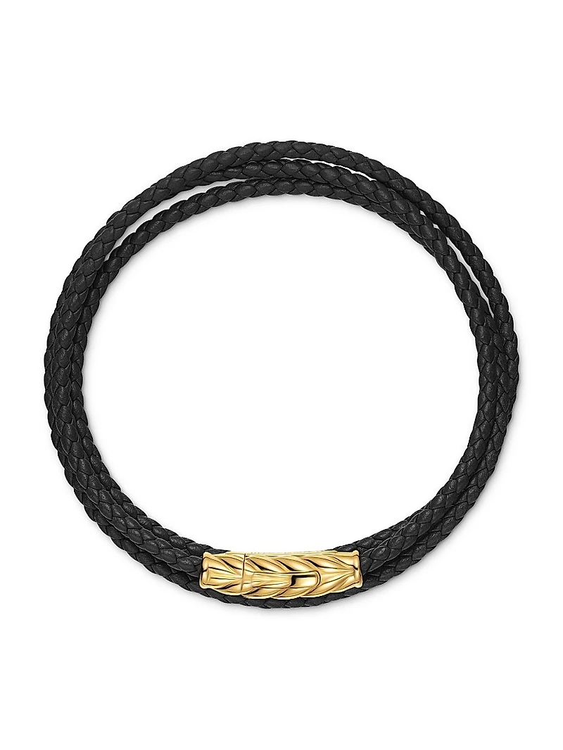 Chevron Triple Wrap Bracelet Leather