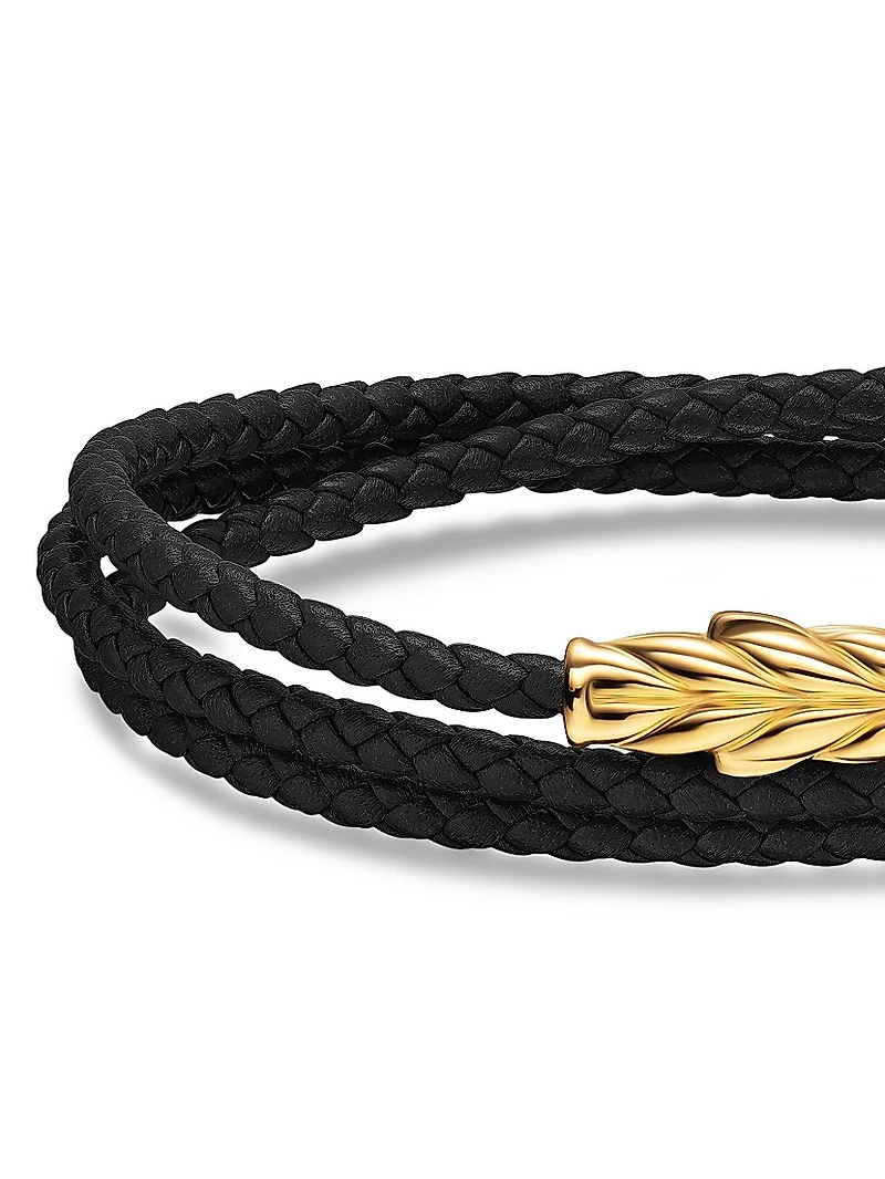 Chevron Triple Wrap Bracelet Leather