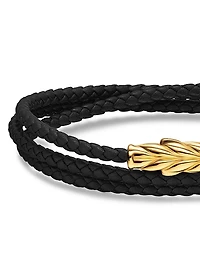 Chevron Triple Wrap Bracelet Leather