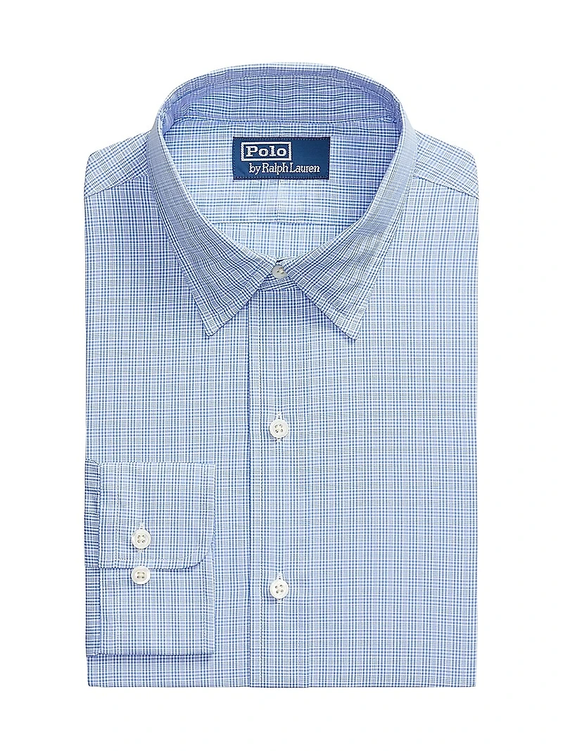 Classic-Fit Checked Poplin Shirt