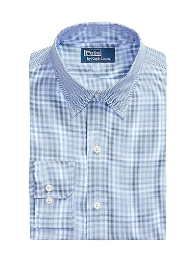 Classic-Fit Checked Poplin Shirt