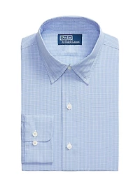 Classic-Fit Checked Poplin Shirt