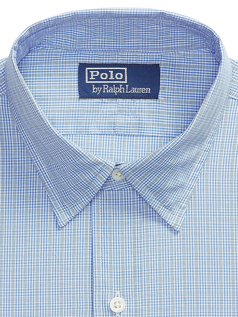 Classic-Fit Checked Poplin Shirt