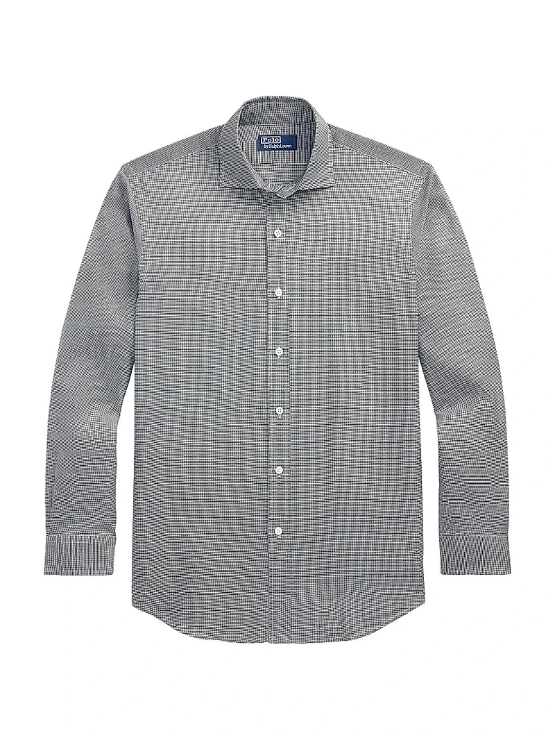 Classic Fit Houndstooth Twill Shirt