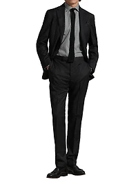 Classic Fit Houndstooth Twill Shirt