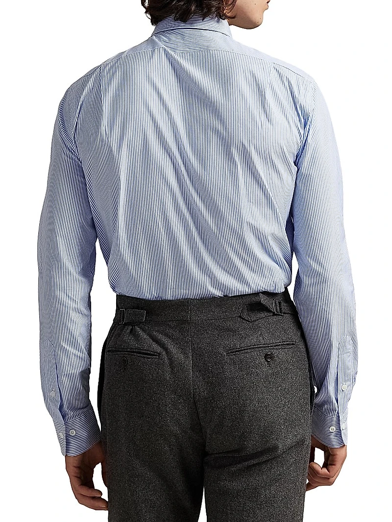 Classic-Fit Striped Poplin Shirt