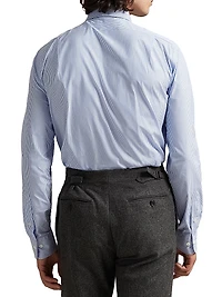 Classic-Fit Striped Poplin Shirt