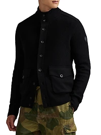 Wool Mock Turtleneck Cardigan