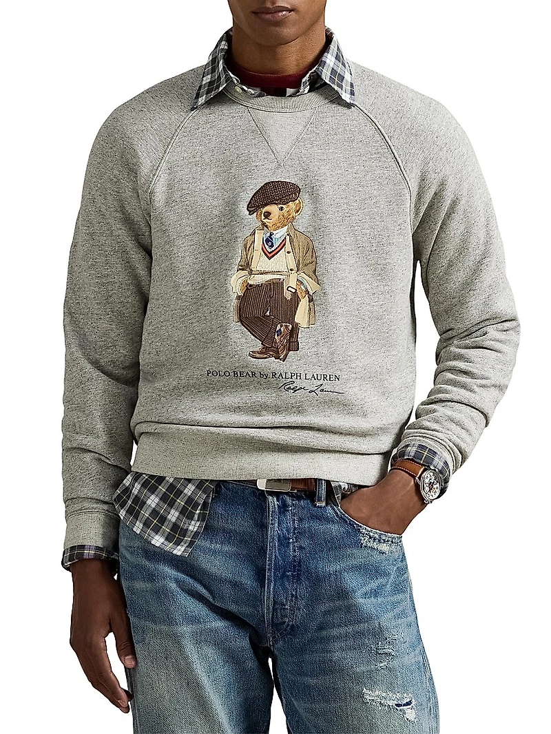 Polo Bear Fleece Crewneck Sweatshirt
