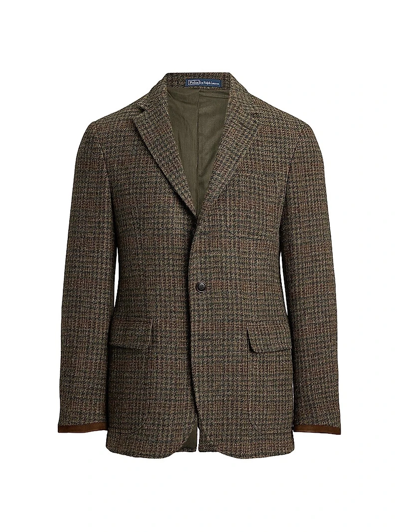Polo Tailored Plaid Tweed Sport Coat