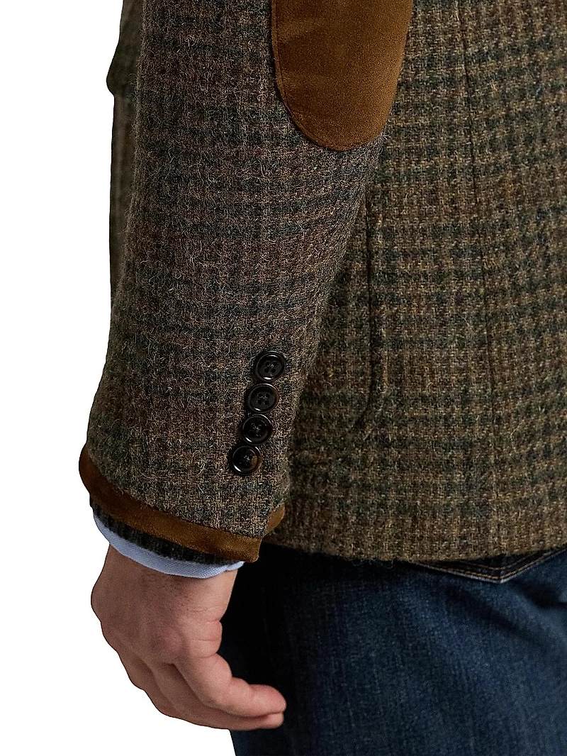 Polo Tailored Plaid Tweed Sport Coat