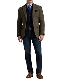 Polo Tailored Plaid Tweed Sport Coat