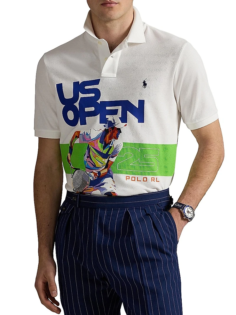 Ralph Lauren x US Open Classic-Fit Mesh Polo Shirt