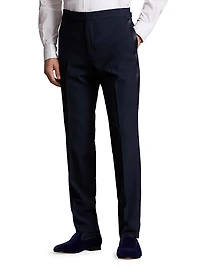 Polo Barathea Peak-Lapel Tailored Wool Tuxedo