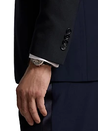 Polo Barathea Peak-Lapel Tailored Wool Tuxedo