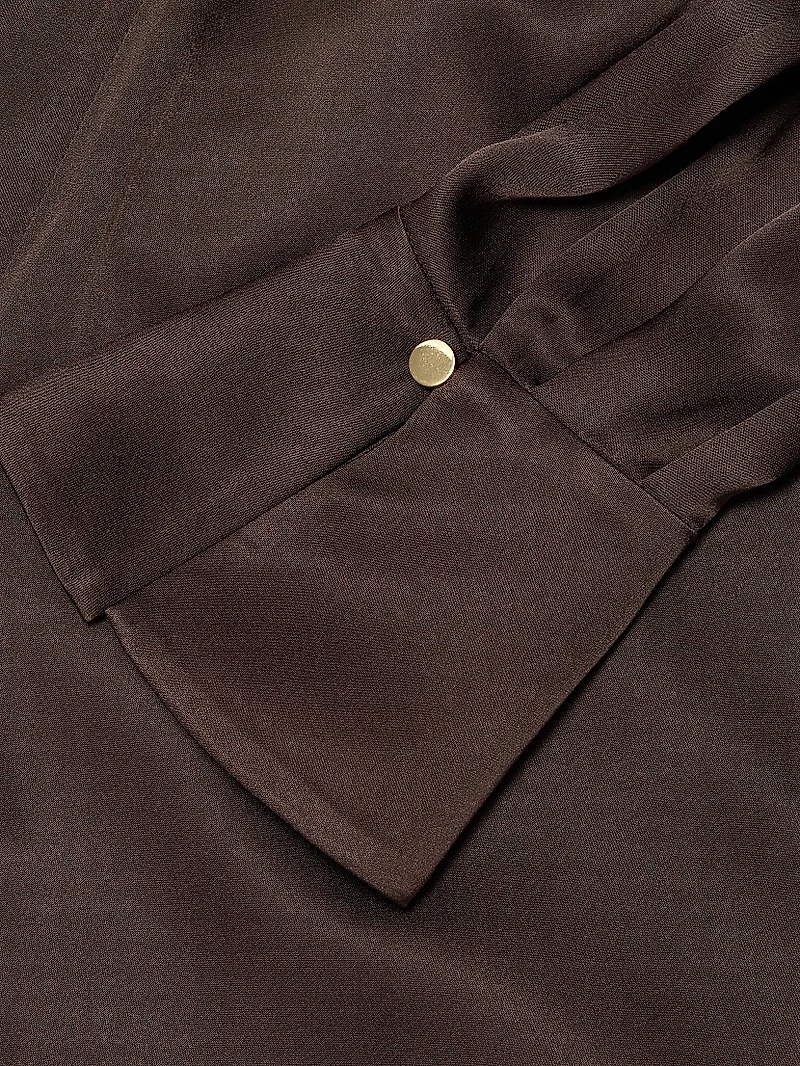Veronica Satin Pussy-Bow Blouse