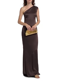 Callum One-Shoulder Satin Gown
