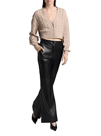 Luxe Cable Knit Wool-Cashmere Cardigan