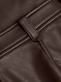 Meg Vegan Leather Midi-Skirt