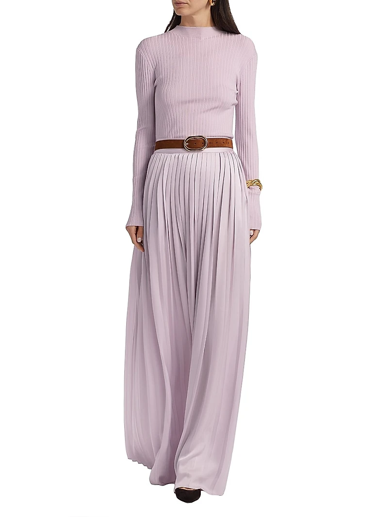 Dillon Pleated Maxi Skirt