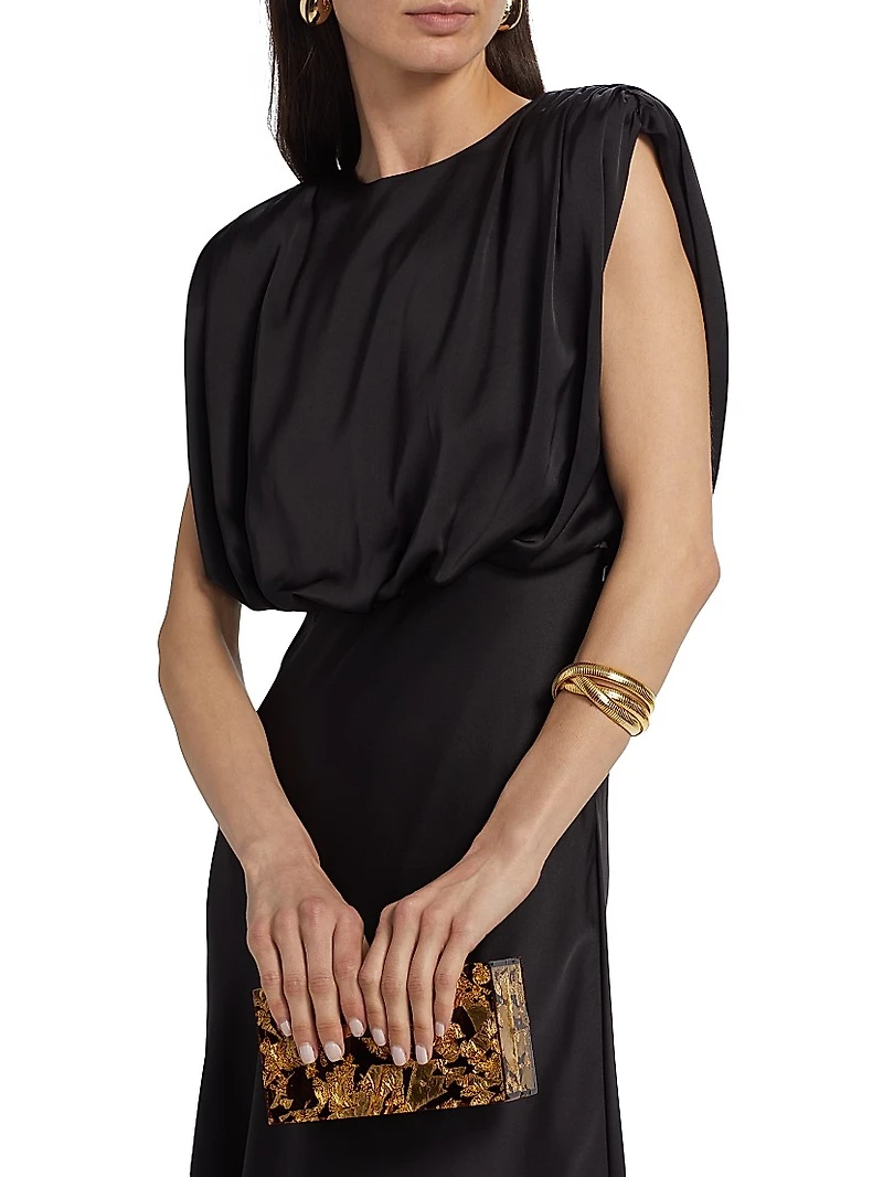 Floral Sleeveless Blouson Midi-Dress