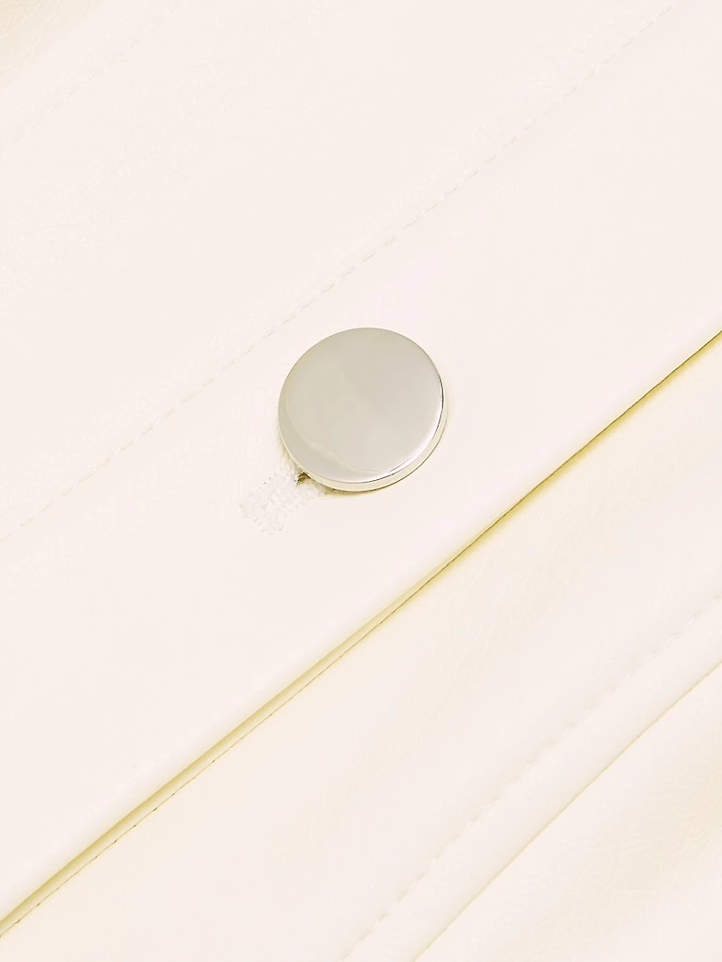 Alexa Seamed Vegan Leather Minidress